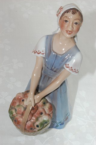 Dahl Jensen figur Pige med æblekurv