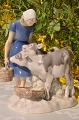 Bing & Grondahl  figurine 2270 Girl with calves 
