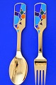 Michelsen Christmas spoon and Christmas fork 1990