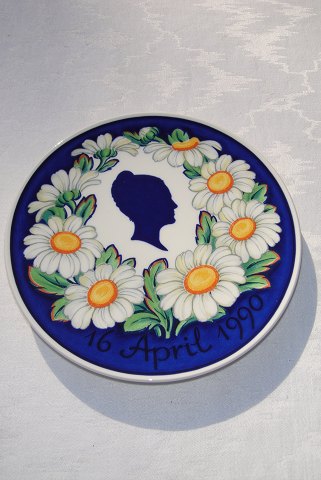 Memorative plate Queen Margrethe 50. birthday