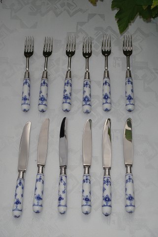 Royal Copenhagen  Blue fluted cutlery for 6 persons