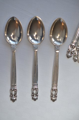 Georg Jensen Acorn silver cutlery Coffee  spoons 034