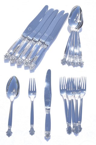 Acanthus Georg Jensen silver cutlery for 6 persons