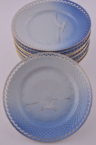Bing & Grondahl Seagull with pierced rim Luncheon plate # 326.5