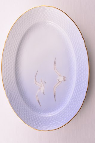 Bing & Groendahl  Seagull with gold            Serving dish