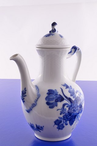 Kongelig Blå Blomst svejfet Kaffekande 1794