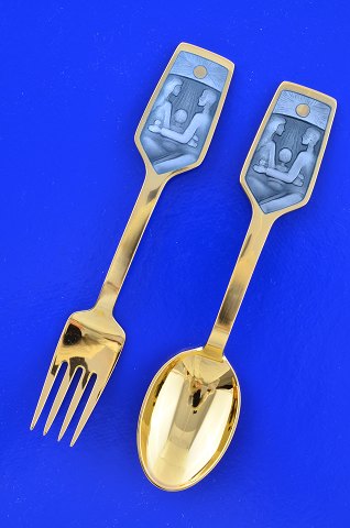 A. Michelsen. Christmas spoon and Christmas fork 1973
