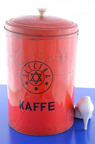 Grosse rote Kaffeedose Electra