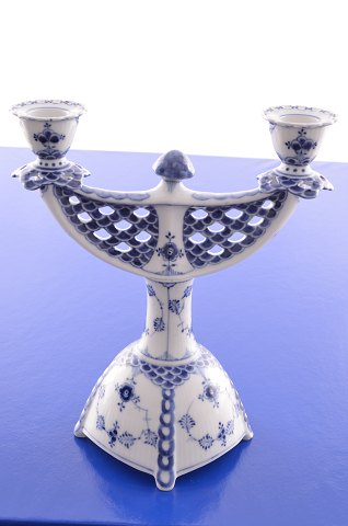 Royal Copenhagen  Blue fluted full lace Candlestick 1169