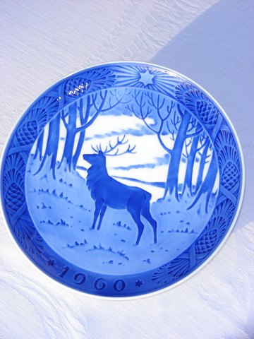 Royal Copenhagen porcelain Christmas plate from 1960