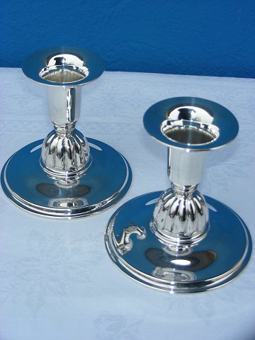 Danish silver  Par candle holder, Sold